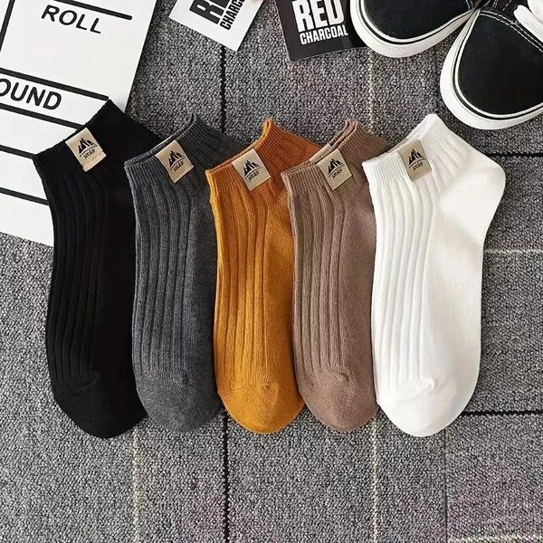 Chaussettes pour hommes printemps et été mince oreille de soulève pour la prévention des odeurs swewing sweatre respirable peu profond buccale cachée avec bo