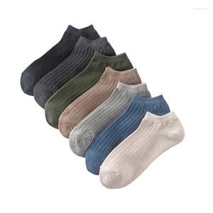 Chaussettes pour hommes printemps été hommes respirant sport couleur unie hommes bateau coton cheville Invisible bouche peu profonde