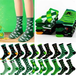 Socks's Sock's St. Patrick's Day 1 paire chauffer une variété de motifs collants beaux mignons pour les femmes basculées