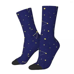 Chaussettes pour hommes étoiles la nuit Happy Retro The Harajuku Crazy Crew Sock cadeau motif imprimé