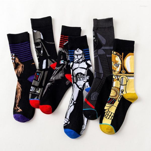 Calcetines de hombre Storm Troops Cosplay Wookiees Jedi Knight moda personalidad divertido hombres mujeres calcetín cuatro estaciones monopatín