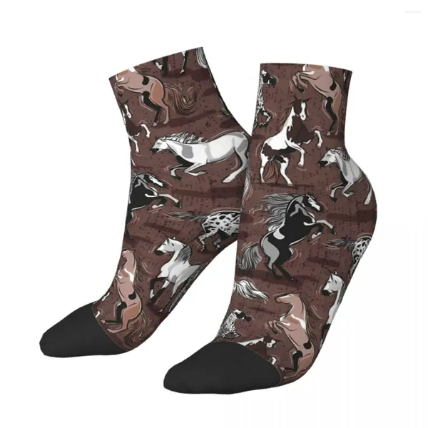 Calcetines para hombres Caballo fuerte Los bonitos caballos Tobillo Masculino Hombres Mujeres Medias de verano Harajuku