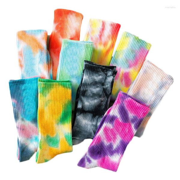 Chaussettes pour hommes Tanabata unisexe Tie Dye Skate coton tendance d'été basket-ball vélo hip-hop heureux court hommes femmes goutte