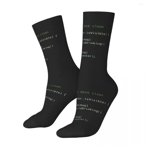 Les chaussettes masculines sont parfaites pour les programmeurs Harajuku absorbant les bas de saison toute la saison des cadeaux de la femme de l'homme