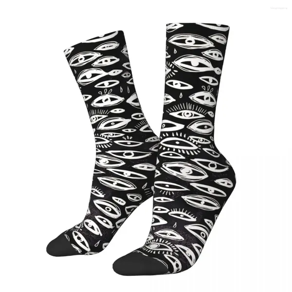 Chaussettes pour hommes, le troisième œil, motif noir, unisexe, randonnée d'hiver, Style Happy Street, chaussettes folles