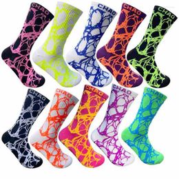 Herensokken Tie-geverfde Sock Mens Crew Hip Hop volwassen Kawaii Man Sox Hoogwaardige sportieve katoen Autumn Winter Unisex Trendy calcetines