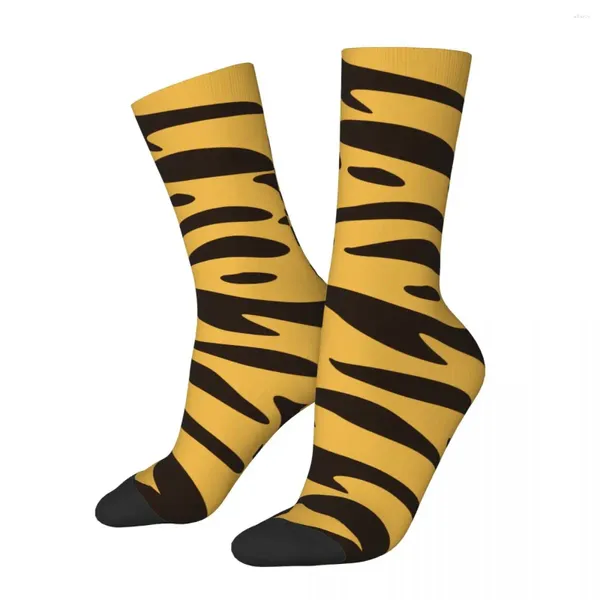 Calcetines para hombres Patrón de tigre 2024 Hombres Calcetines de tubo medio Parejas Personalidad Hip Hop Harajuku Divertido