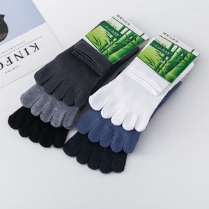  Calcetines para hombre Toe Men Five Fingers Transpirable Algodón Deportes Running Color sólido Negro Blanco Gris Azul Caqui Coffee Sox Hombre