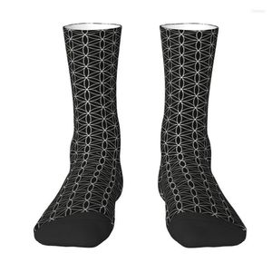 Chaussettes pour hommes à la mode géométrie sacrée fleur de vie robe pour hommes femmes chaud mode Mandala Crew