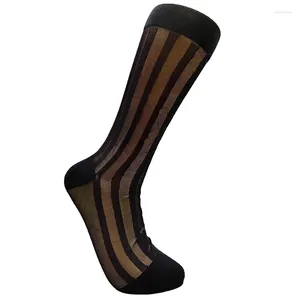 Heren sokken buis zakelijke mannen kousen pure breed gestreepte patroon exotische formele slijtage sexy TNT