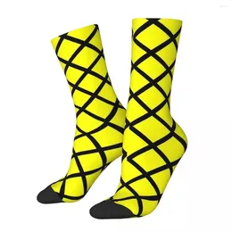 Chaussettes pour hommes douzième nuit Malvolio jarretelles croisées jaunes Harajuku bas de haute qualité toute la saison pour cadeau unisexe