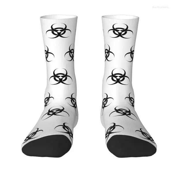 Calcetines para hombre Umbrella Corporation Biohazard Logo Mens Crew Vestido unisex con estampado 3D