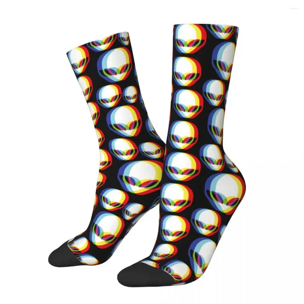 Calcetines de hombre Unisex 3d Alien Moda Cómodo Harajuku Stuff Middle TubeSocks Regalo increíble