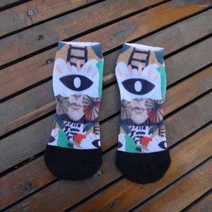 Calcetines para hombres unisex abstract artyle en todo el estampado 360 Terry tobillo divertido