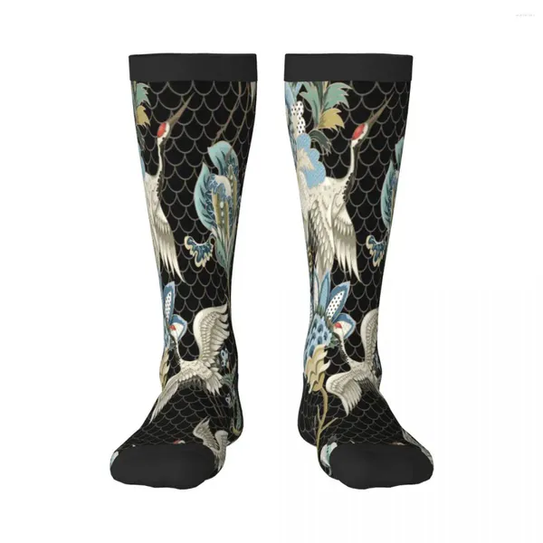 Calcetines para hombres Unisex Otoño Invierno Étnico Japonés Grúas Largo Negocio Casual Harajuku Streetwear Deportes Sox