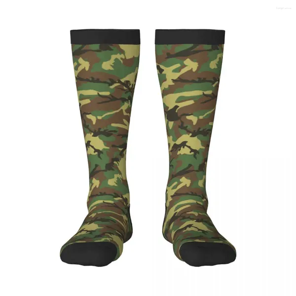 Calcetines para hombres Unisex Transpirable Largo Negocio Harajuku Camuflaje Sox Sokken para deportes al aire libre