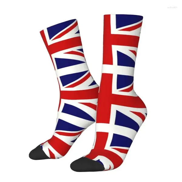 Chaussettes pour hommes, robe drapeau du royaume-uni, mode chaude pour femmes, britannique Jack Crew