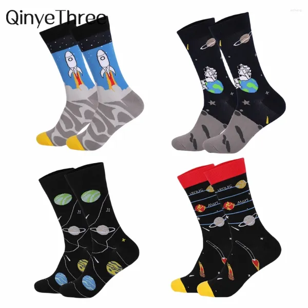 Chaussettes pour hommes, série univers, grande édition planète Constellation Art galaxie unisexe, Tube en coton doux, livraison directe