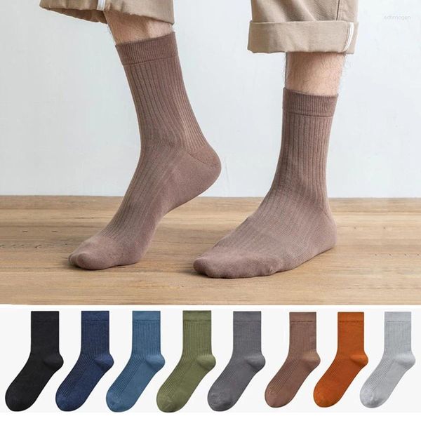 Chaussettes pour hommes Urgot marque rétro printemps et automne coton femmes mi-tube déodorant sueur hiver épaississement affaires