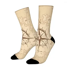 Chaussettes masculines vintage du pirate de la carte