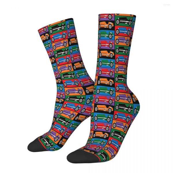 Chaussettes pour hommes Vintage Race Car Art Mâle Hommes Femmes Printemps Bas Hip Hop