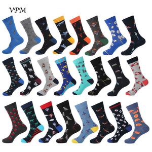 Chaussettes pour hommes VPM 2019 Chaussettes pour hommes en coton grande taille Hiphop Harajuku Happy Funny Compression Dress Chaussettes pour homme Mariage Cadeau de Noël T221011