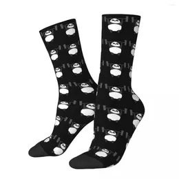 Chaussettes pour hommes haltérophilie-Panda Bear soulève des poids, bas Harajuku, accessoires toutes saisons pour hommes et femmes, cadeau d'anniversaire