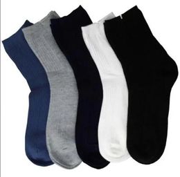 Calcetines de hombre blanco negro azul gris 5 color medio calcetines altos de algodón puro deportes