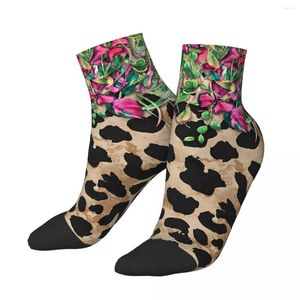 Herensokken Wild Vines Floral Leopard Cheetah Drip Unisex Winter Running Happy Street Style Crazy Sock
