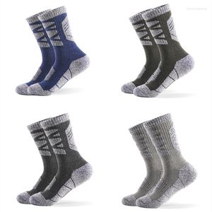 Calcetines de invierno para hombre, calcetín deportivo profesional para mantener el calor al aire libre, ciclismo, correr, senderismo, esquí, equipo térmico de primavera