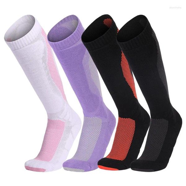 Calcetines para hombres Invierno Esquí de esquí de espesor Men Mujeres Compresión Anti fatiga Dolor Ajustado para el deporte