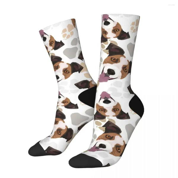 Calcetines para hombre Invierno Cálido Retro Mujeres Hombres Jack Russell Terrier Perro Deportes antideslizantes