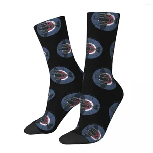 Chaussettes masculines hivernales chaudes de chasse vintage avion de chasse Supermarine Spitfire War pilote avion avion