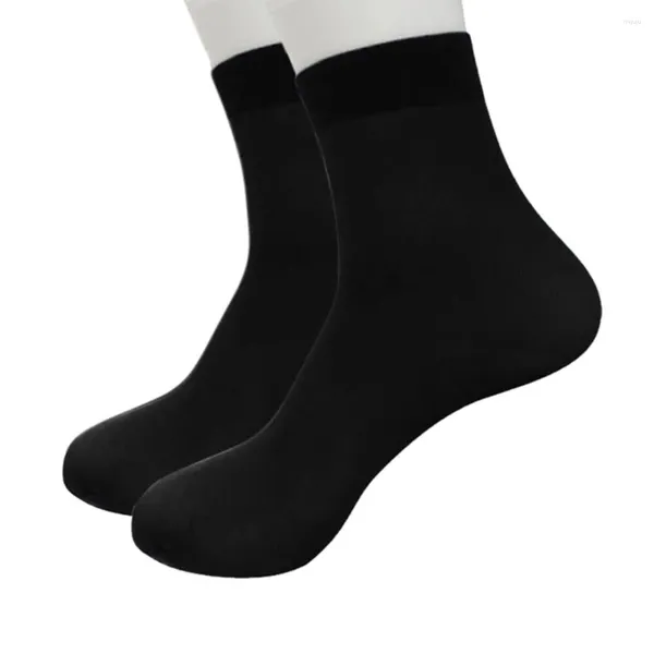 Chaussettes pour hommes et femmes, paires de lingerie élastiques ultra-minces, bas en fibre de soie soyeuse, 8 courts, sous-vêtements chauds au genou