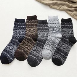 Chaussettes pour hommes laine hiver froid chaud de tricot 5 paires hommes pantalons doux femmes pour les écolières