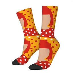 Chaussettes pour hommes Yayoi Kusama Artiste japonais Jaune Hommes Femmes Cyclisme Nouveauté Printemps Été Automne Hiver Bas Cadeau