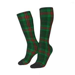 Herensokken Jaar Kerst Streep High Tube Merch Het hele seizoen Kerstmis Rood Groen Tartan Plaid Schattig Executive Ademend Geschenken