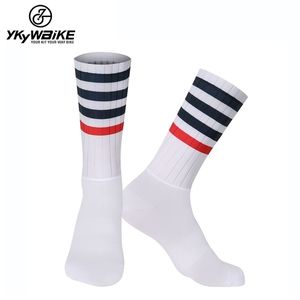 Chaussettes pour hommes YKYWBIKE Anti Slip Silicone Aero Whiteline Cyclisme Hommes Vélo Sport Vélo De Course 220924