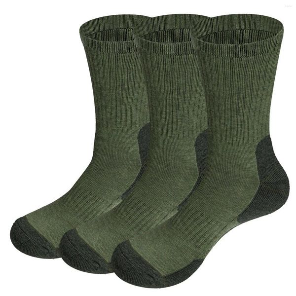 Chaussettes pour hommes Yuedge 3 paires de bottes de travail rembourrées à évacuation de l'humidité pour hommes pour la taille 37-44