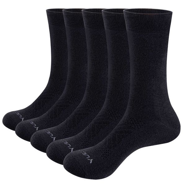 Calcetines de hombre YUEDGE 5 pares de hombres transpirables cómodos algodón peinado negocio suelto ajuste vestido liso verano fino calcetines ligeros Z0227