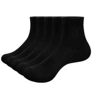 Calcetines para hombres Yuedge Entrenamiento de tobillo para hombre Control de humedad atlético Algodón Cuarto acolchado para hombres Tamaño 37-46