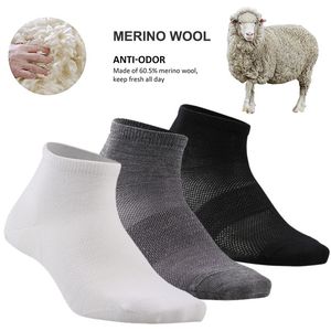 Calcetines para hombre ZEALWOOD Ultra Light Women s Merino Wool Athletic No Show Tobillo Transpirable Thin Running Tennis Golf Summer 3 pares 230802