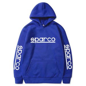 Heren Sparco Print Hoodies Winter Basic Hoodie Losvallende Casual Sweatshirt Mens Hip Hop Harajuku Man Jas