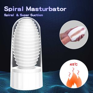 Männer Spirale Clip Saug Flugzeug Cup männlichen Masturbator Penis Trainer erwachsene Sex Produkte 231204