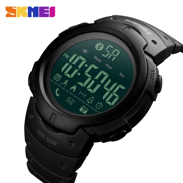 Reloj deportivo inteligente para hombre Marca SKMEI Moda Podómetro Cámara remota Calorías Bluetooth Smartwatch Recordatorio Relojes de pulsera digitales
