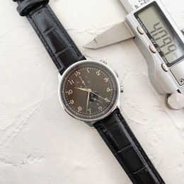Herensporthorloge Alle wijzerplaten Werkend Mechanisch uurwerk Horloge Topluxe merkklok Herenmode Zwart lederen horloge Dameshorloge