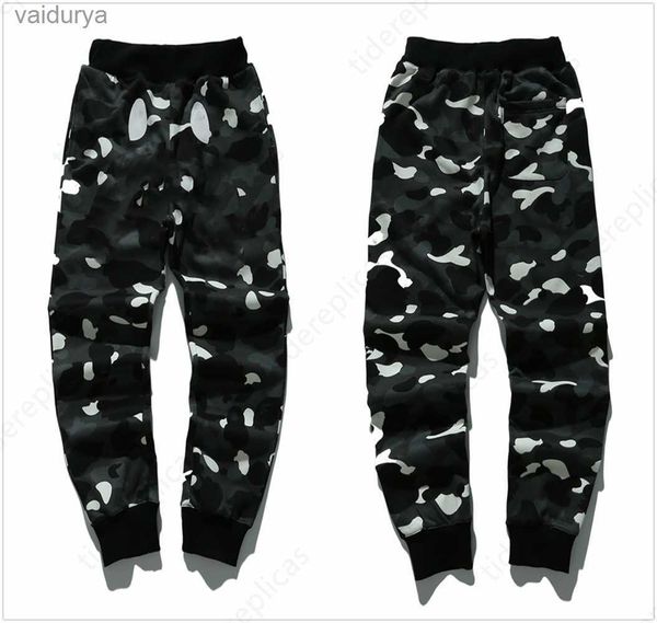 Pantalon de sport pour hommes cargo designer colorblock pantalon de survêtement pantalon de survêtement surdimensionné couleur poche camouflage étoile lumineuse a1 240308