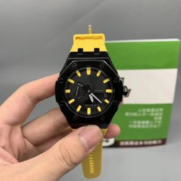 Heren sportkleur digitaal quartz 2100 horloge wereldtijd volledig functioneel waterdicht LED automatische hand omhoog licht eiken serie