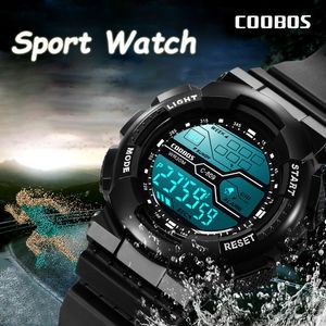 Montre numérique de sport pour hommes, militaire, étudiant, enfants, LED, lumineuse, décontractée, en caoutchouc, horloge reloj hombre