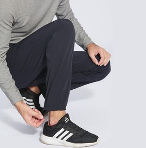 Calça esportiva masculina Great Wall pode ser amarrada Calças retas Secagem rápida leve leve corrida ao ar livre academia fitness